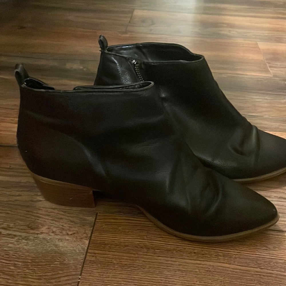 Everyday black booties.